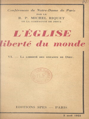 cover image of L'Église, liberté du monde (6). La liberté des enfants de Dieu